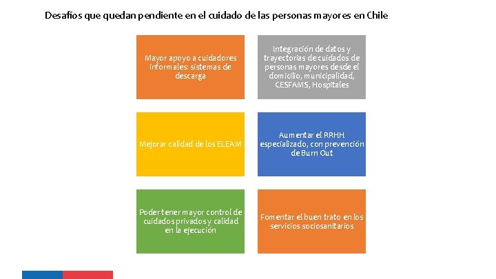Desafíos quedan pendiente en el cuidado de las personas mayores en Chile Mayor apoyo