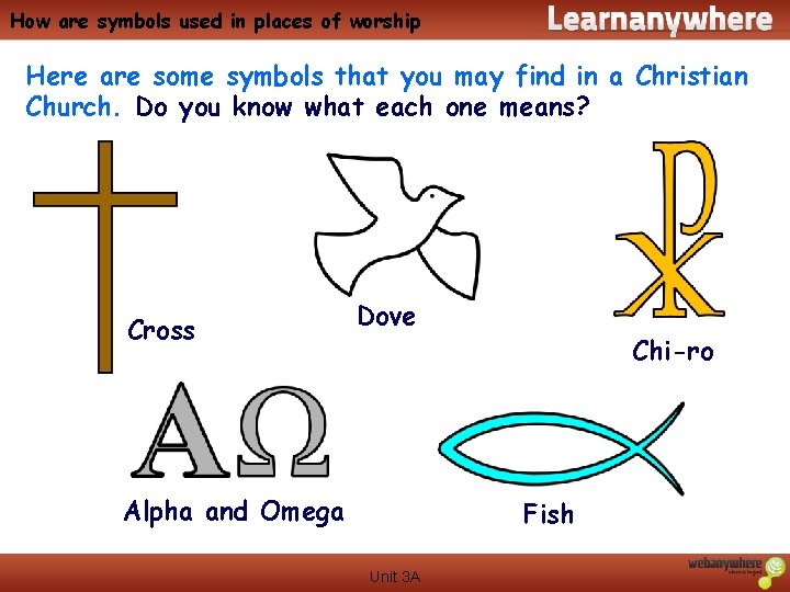 How are symbols used in places of worship Here are some symbols that you How are symbols used in places of worship Here are some symbols that you
