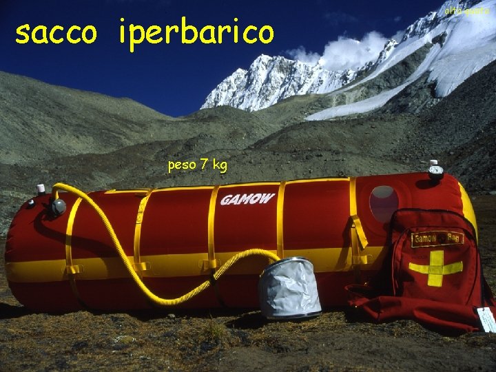 sacco iperbarico alta quota peso 7 kg Club Alpino Italiano Commissione Centrale Medica sacco iperbarico alta quota peso 7 kg Club Alpino Italiano Commissione Centrale Medica
