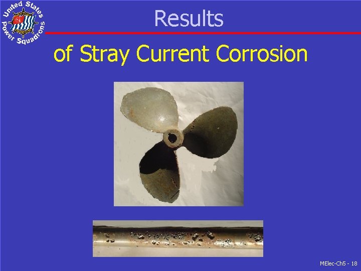 Results of Stray Current Corrosion MElec-Ch 5 - 18 