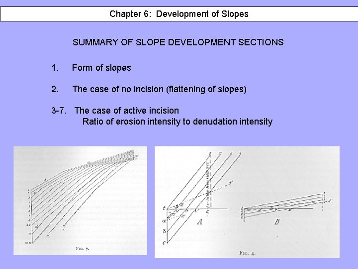 Chapter 6: 6: Development of of Slopes SUMMARY OF SLOPE DEVELOPMENT SECTIONS 1. Form