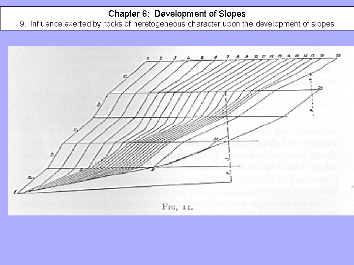 Chapter 6: Development of Slopes 9. Influence exerted by rocks of heretogeneous character upon