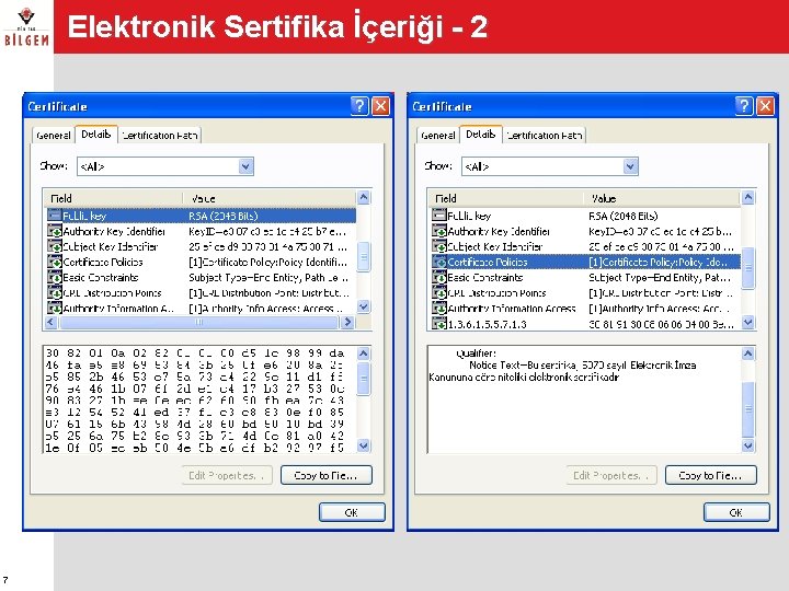 Elektronik Sertifika İçeriği - 2 7 Elektronik Sertifika İçeriği - 2 7