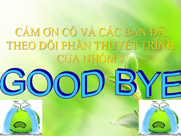 CÁM ƠN CÔ VÀ CÁC BẠN ĐÃ THEO DÕI PHẦN THUYẾT TRÌNH CỦA NHÓM