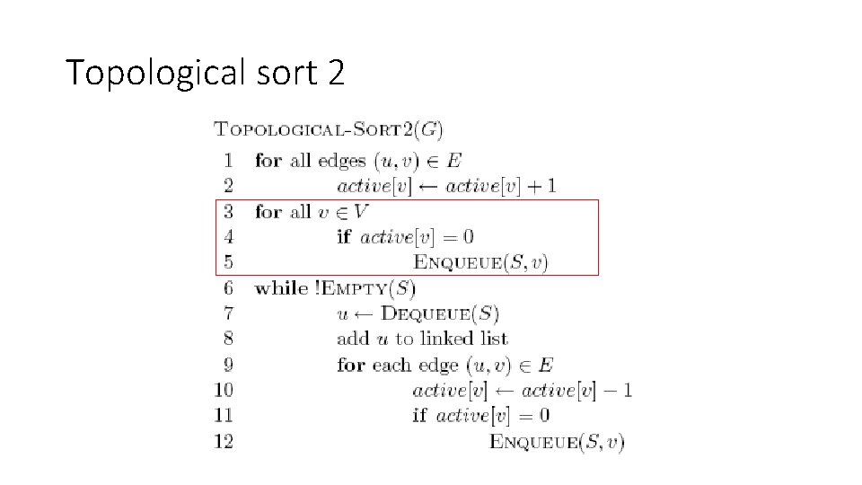 Topological sort 2 