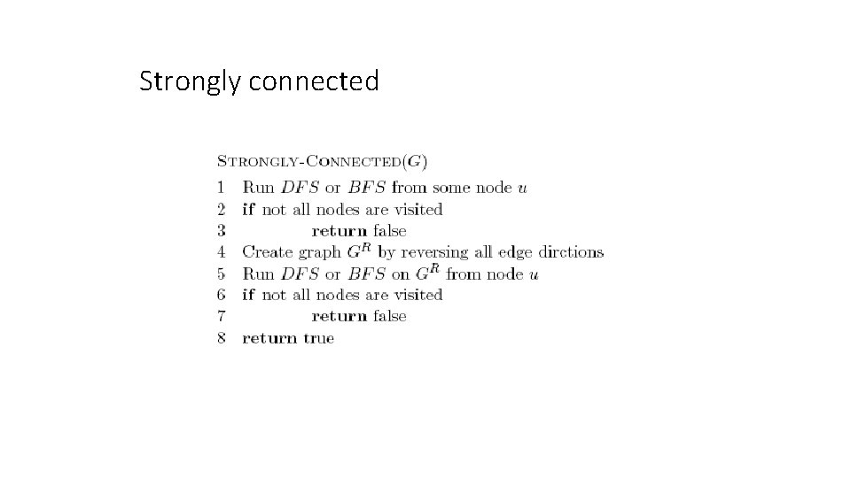 Strongly connected 