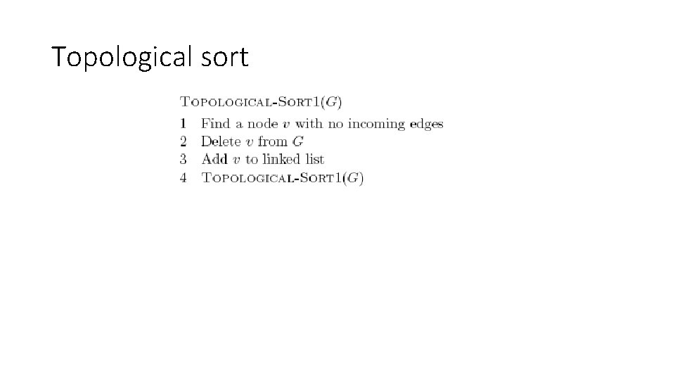 Topological sort 