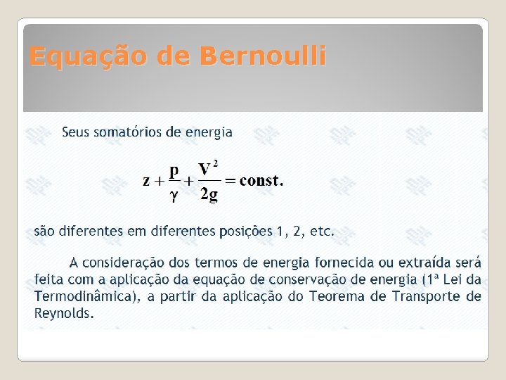 Equação de Bernoulli 