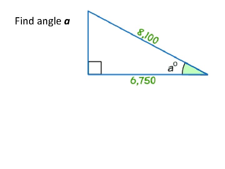 Find angle a 