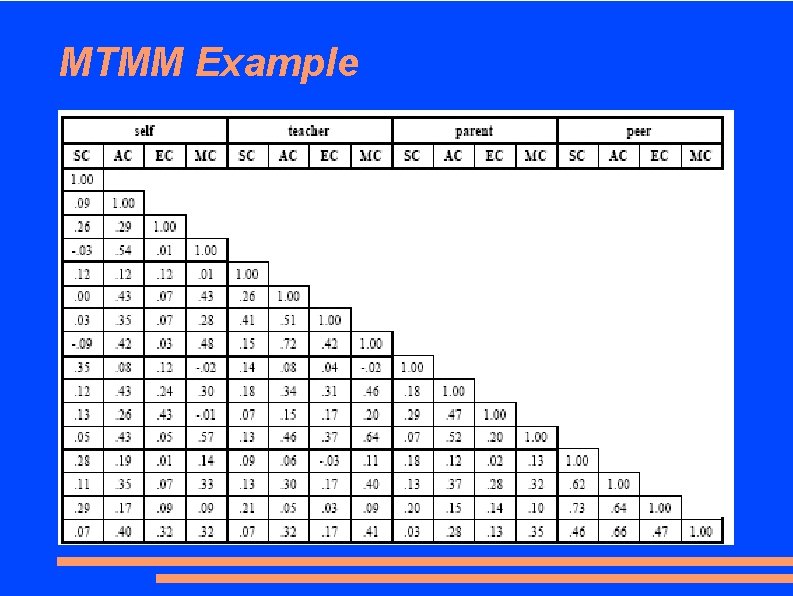 MTMM Example 