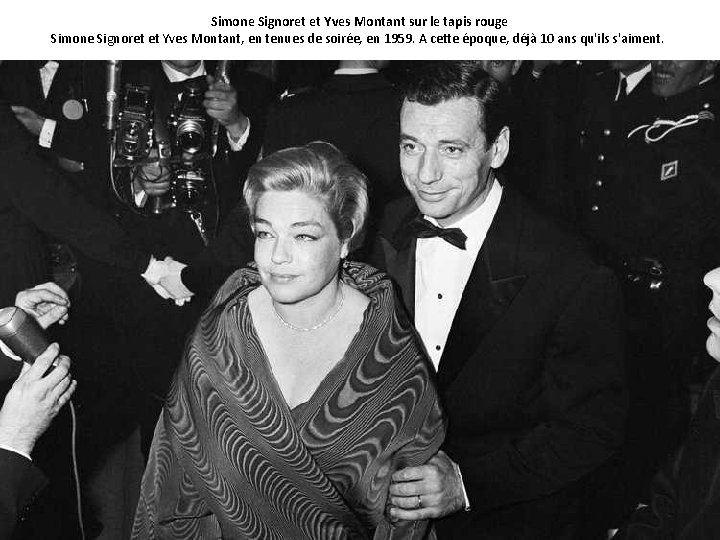 Simone Signoret et Yves Montant sur le tapis rouge Simone Signoret et Yves Montant,