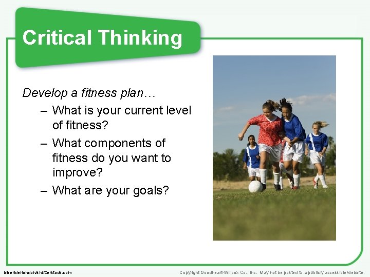 Critical Thinking Develop a fitness plan… – What is your current level of fitness? Critical Thinking Develop a fitness plan… – What is your current level of fitness?