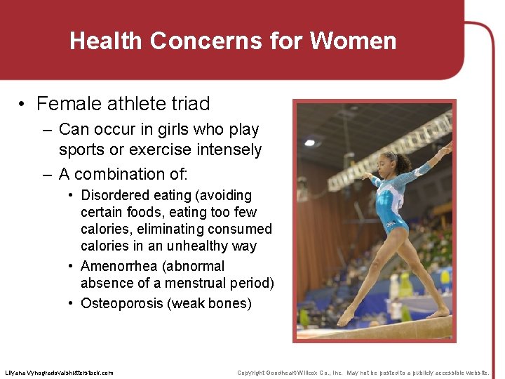 Health Concerns for Women • Female athlete triad – Can occur in girls who Health Concerns for Women • Female athlete triad – Can occur in girls who