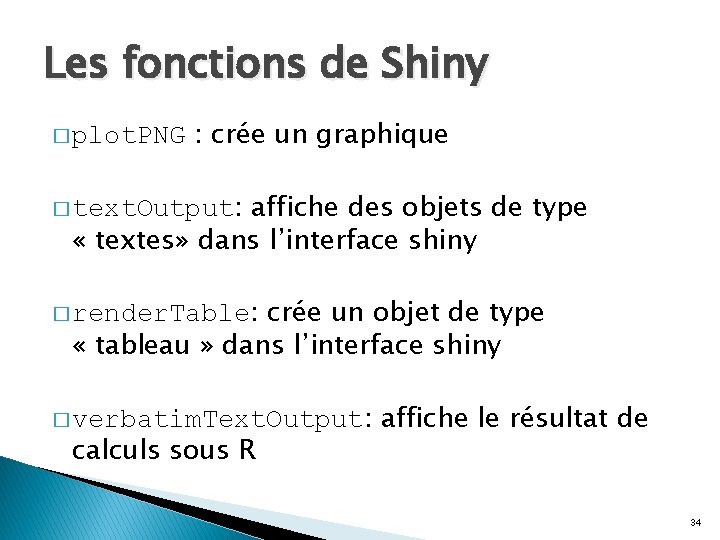 Les fonctions de Shiny � plot. PNG : crée un graphique affiche des objets Les fonctions de Shiny � plot. PNG : crée un graphique affiche des objets