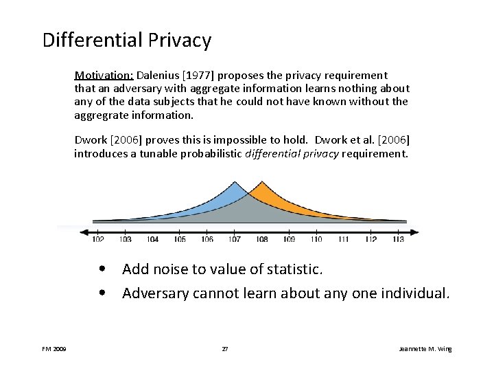 Differential Privacy Motivation: Dalenius [1977] proposes the privacy requirement that an adversary with aggregate