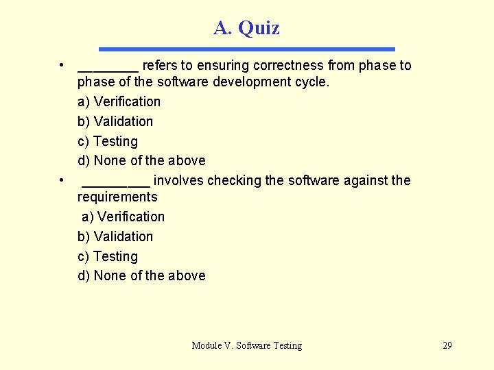 how many types of testing are there