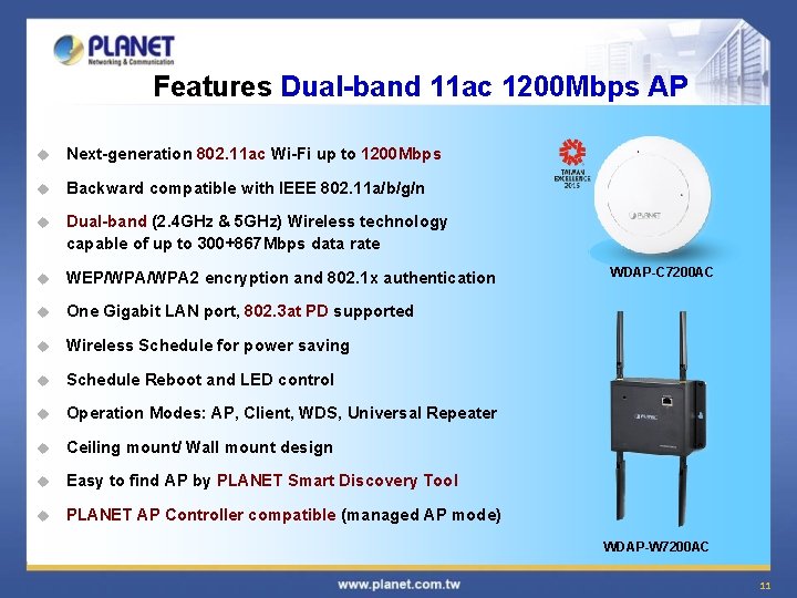 Features Dual-band 11 ac 1200 Mbps AP u Next-generation 802. 11 ac Wi-Fi up