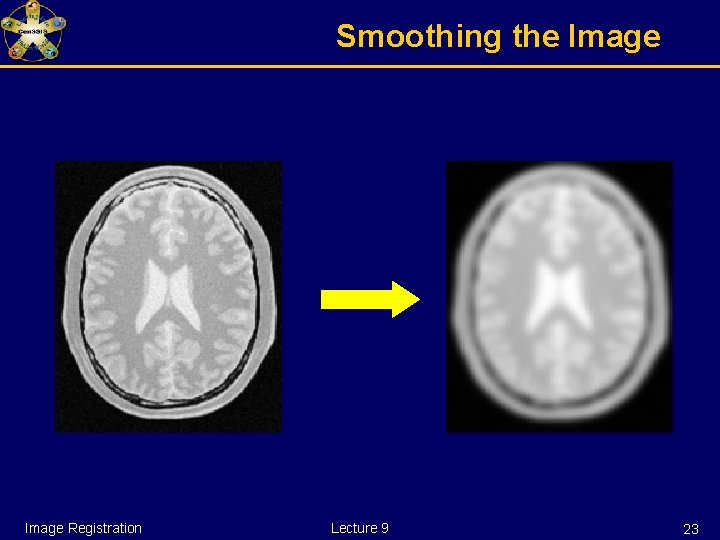 Smoothing the Image Registration Lecture 9 23 