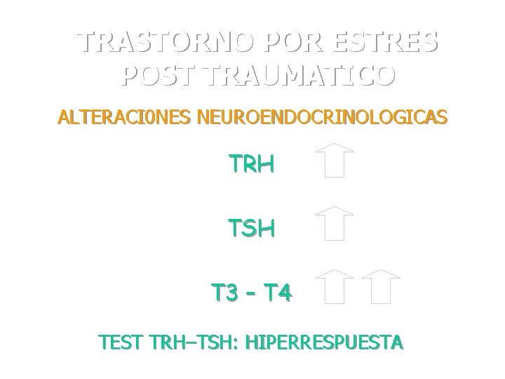 TRASTORNO POR ESTRES POST TRAUMATICO ALTERACI 0 NES NEUROENDOCRINOLOGICAS TRH TSH T 3 –