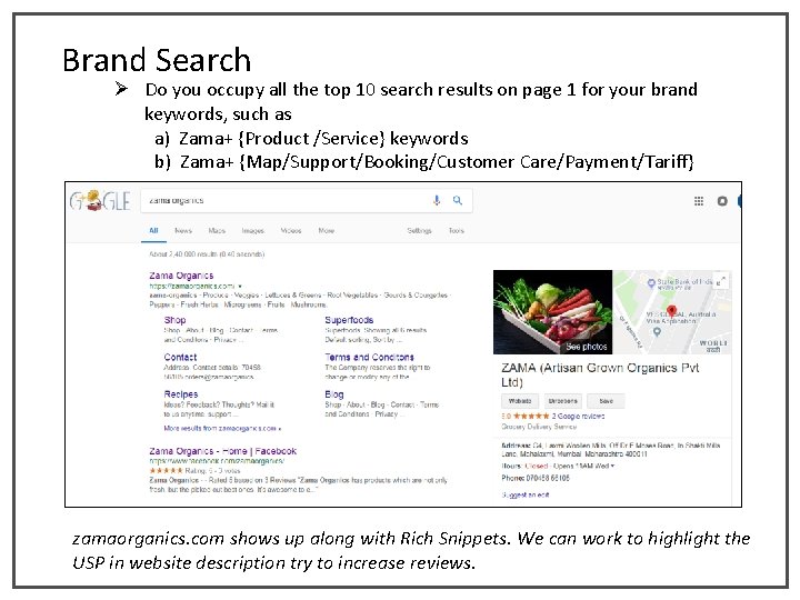 Brand Search Ø Do you occupy all the top 10 search results on page