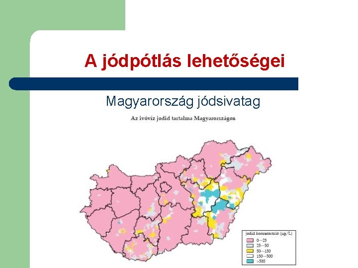 A jódpótlás lehetőségei Magyarország jódsivatag 