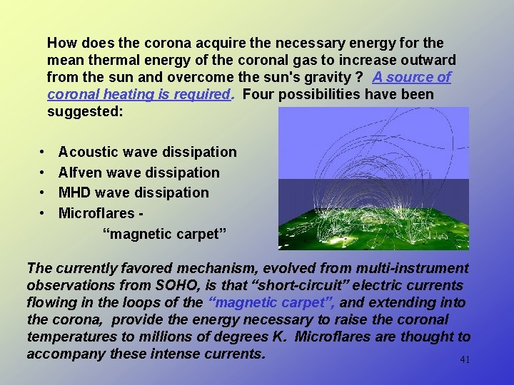 How does the corona acquire the necessary energy for the mean thermal energy of
