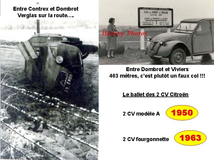 Entre Contrex et Dombrot Verglas sur la route…. Entre Dombrot et Viviers 403 mètres,