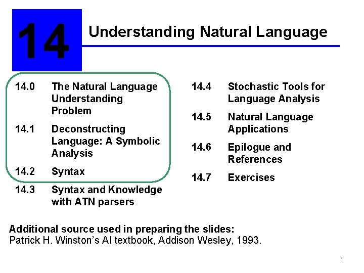 14 14 0 14 1 Understanding Natural Language