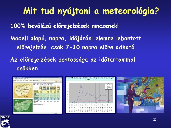 Mit tud nyújtani a meteorológia? 100% beválású előrejelzések nincsenek! Modell alapú, napra, időjárási elemre