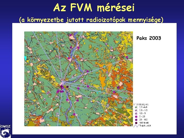 Az FVM mérései (a környezetbe jutott radioizotópok mennyisége) 50 