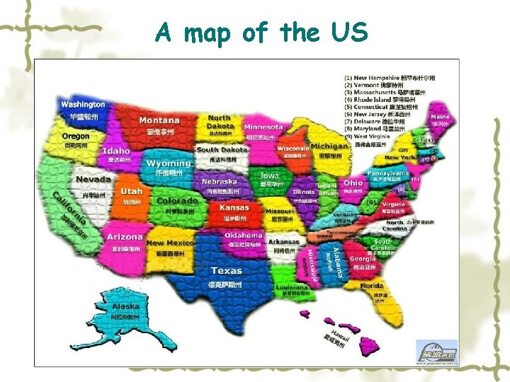 A map of the US 