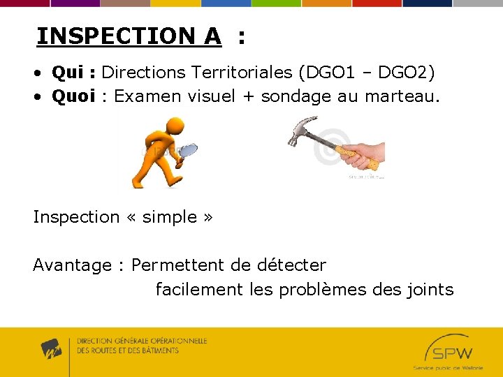 INSPECTION A : • Qui : Directions Territoriales (DGO 1 – DGO 2) •