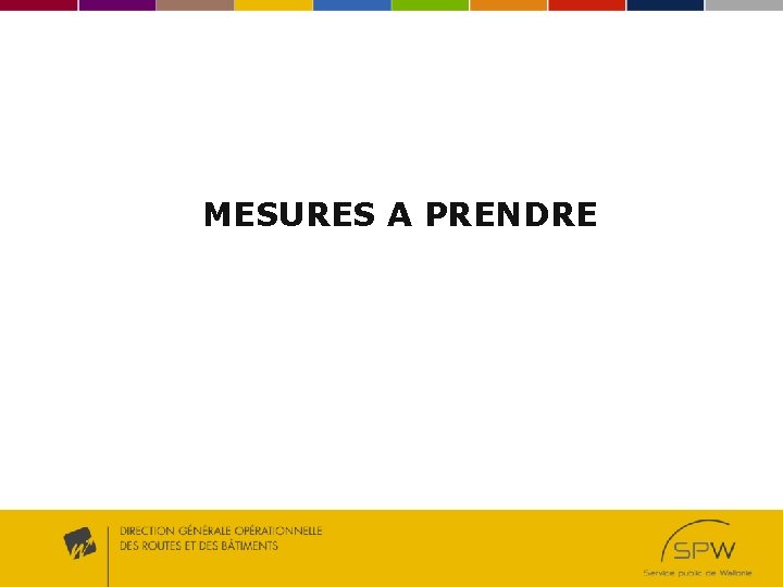 MESURES A PRENDRE 