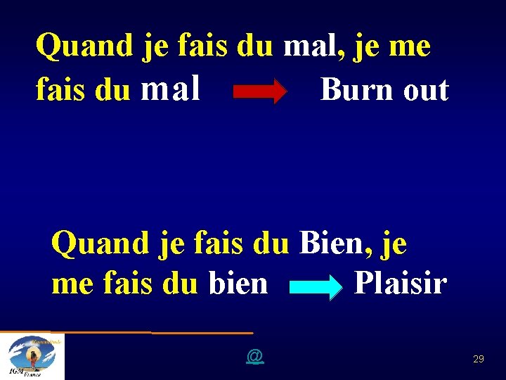 Quand je fais du mal, je me fais du mal Burn out Quand je