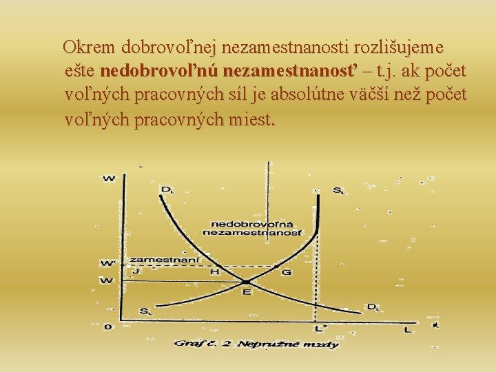 Okrem dobrovoľnej nezamestnanosti rozlišujeme ešte nedobrovoľnú nezamestnanosť – t. j. ak počet voľných pracovných