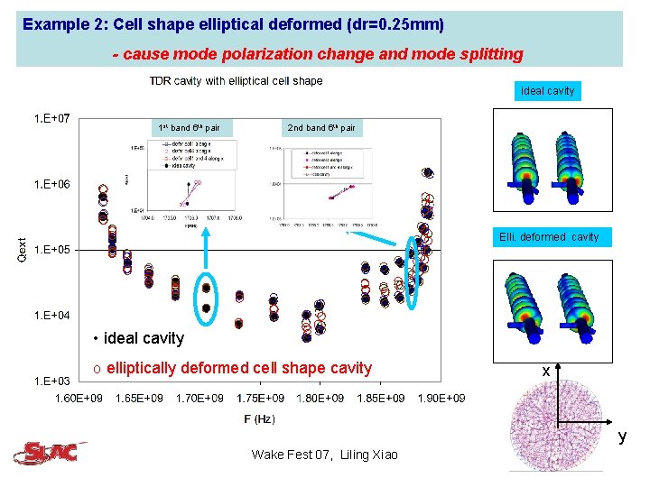 Example 2: Cell shape elliptical deformed (dr=0. 25 mm) - cause mode polarization change