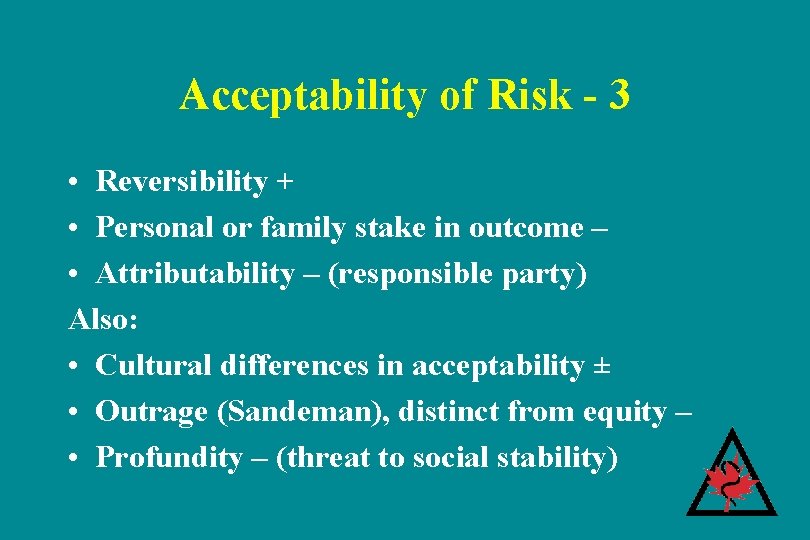 Risk Assessment A Conceptual Introduction Tee L Guidotti