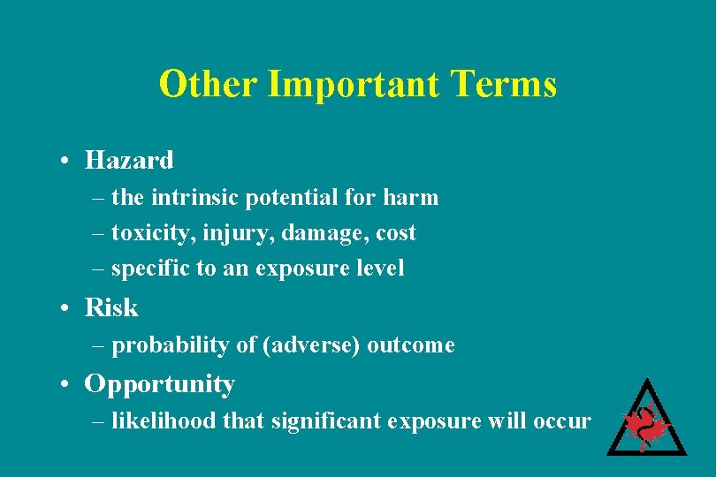 Risk Assessment A Conceptual Introduction Tee L Guidotti