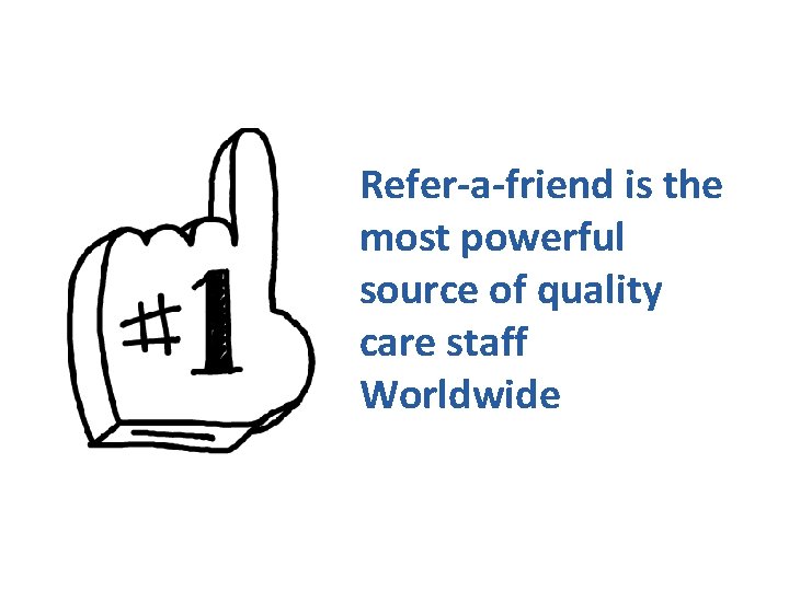 Refer-a-friend is the most powerful source of quality care staff Worldwide 