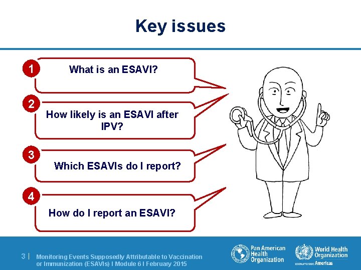Key issues 1 2 3 What is an ESAVI? How likely is an ESAVI
