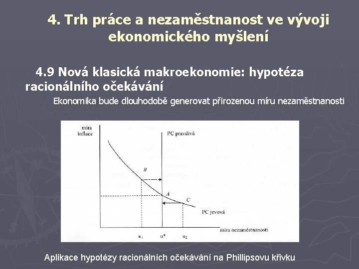 4. Trh práce a nezaměstnanost ve vývoji ekonomického myšlení 4. 9 Nová klasická makroekonomie: