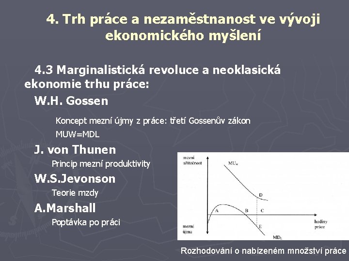 4. Trh práce a nezaměstnanost ve vývoji ekonomického myšlení 4. 3 Marginalistická revoluce a