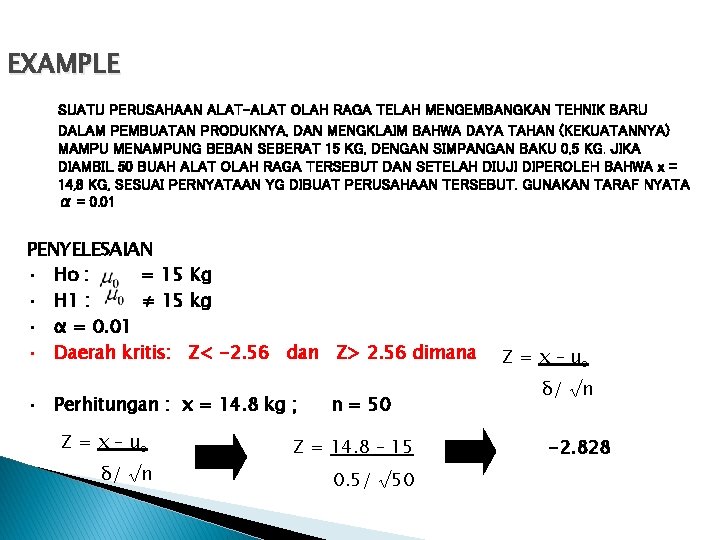 EXAMPLE SUATU PERUSAHAAN ALAT-ALAT OLAH RAGA TELAH MENGEMBANGKAN TEHNIK BARU DALAM PEMBUATAN PRODUKNYA, DAN