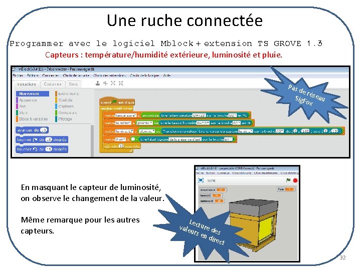 Une ruche connectée Programmer avec le logiciel Mblock + extension TS GROVE 1. 3