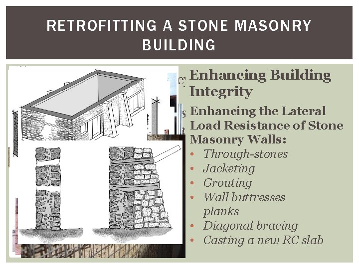 Masonry Retrofitting IMPROVING THE SEISMIC PERFORMANCE OF STONE MASONRY BUILDINGS