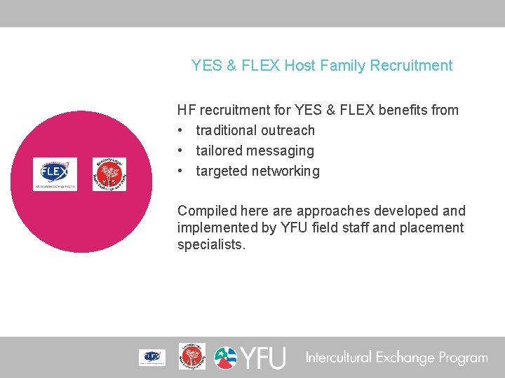 YES & FLEX Host Family Recruitment HF recruitment for YES & FLEX benefits from
