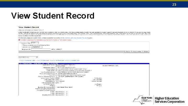 23 View Student Record 