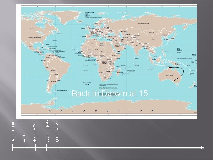 Back to Darwin at 15 Darwin 1983 Adelaide 1982 Darwin 1979 Greece 1975 Dad