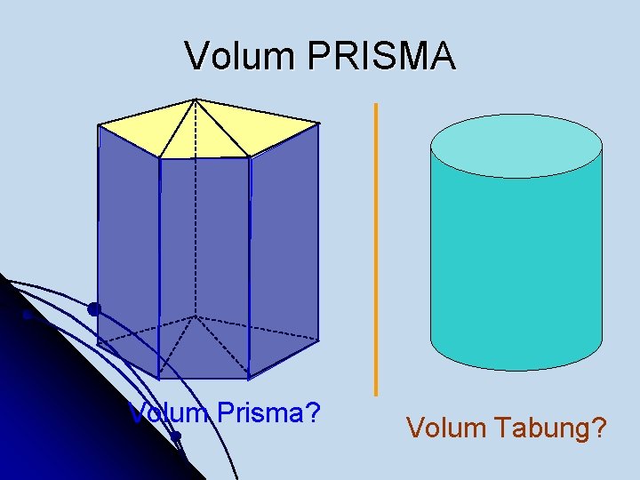 Volum PRISMA Volum Prisma? Volum Tabung? 