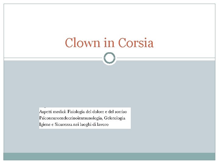 Clown in Corsia 